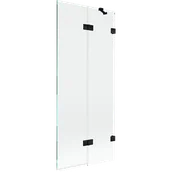 Parawany nawannowe - Mexen Lunar parawan nawannowy 2-skrzydłowy prawy 80 x 150 cm, transparent, czarny - 897-080-100-70-00-P - miniaturka - grafika 1