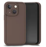 Etui i futerały do telefonów - Etui do Apple iPhone 15 Brązowe, Silikon, Matowe, Wzmocnione Szkło - miniaturka - grafika 1