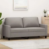 Sofy i kanapy - Sofa 2-osobowa, kolor taupe, 140 cm, tapicerowana tkaniną - miniaturka - grafika 1