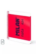 Zeszyty szkolne - Zeszyt na spirali A5/80K kratka 1918 różowy MILAN - miniaturka - grafika 1