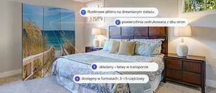 Parawan 3-częściowy - Latające kolibry (różowy) [Room Dividers] (rozmiar 135x172) - Parawany - miniaturka - grafika 2