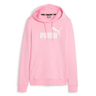 BLUZA damska PUMA Ess Logo DRESOWA z KAPTUREM KANGURKA Różowa XS - Bluzy damskie - miniaturka - grafika 1