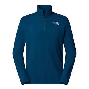 Bluza The North Face 100 Glacier 1/4 Zip Fleece 0A855W1NO1 - granatowa - Bluzy sportowe męskie - miniaturka - grafika 1