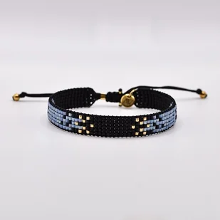 Tkana bransoletka - cieniowana niebieska - Bransoletki - miniaturka - grafika 1