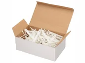 Przyborniki na biurko - Klips archiwizacyjny biały pakowany 100 szt Tres - miniaturka - grafika 1