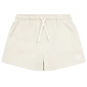 Spodnie i spodenki dla dziewczynek - Spodenki dziecięce New Balance LAKG0006LIN - beżowe - miniaturka - grafika 1