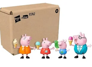 Świnka Peppa Zestaw 4 Figurek z lodami Brown Box F3762 Hasbro - Figurki dla dzieci - miniaturka - grafika 1