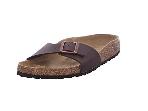 Birkenstock Classic Madrid Birko-Flor klapki damskie, Dark Brown 040393, 38 EU