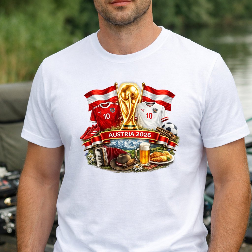 Koszulka WORLD CUP 2026 AUSTRIA kolor biały rozmiar M