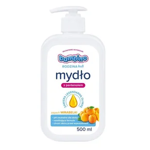 Nivea Polska Bambino Rodzina mydło do rąk o zapachu Mirabelki 500 ml 1144817 - Mydła - miniaturka - grafika 2
