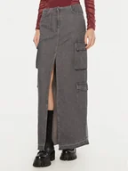 Spódnice - Patrizia Pepe Spódnica jeansowa 8G0415/D080-S684 Szary Regular Fit - miniaturka - grafika 1