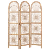 Parawany - 3-panelowy składany parawan pokojowy rattanowy 137 x 180 cm naturaly POMEZIA - miniaturka - grafika 1