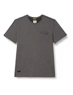 Koszulki męskie - camel active Męski T-shirt z delikatnym wzorem w paski, czarny, XXL - miniaturka - grafika 1