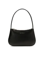 Torebki damskie - Mała czarna torebka na ramię z licowej skóry - miniaturka - grafika 1