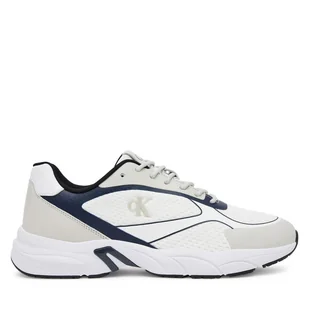 Sneakersy Calvin Klein Jeans Retro Tennis Low Knit Mix YM0YM01310 Biały - Sneakersy męskie - miniaturka - grafika 1