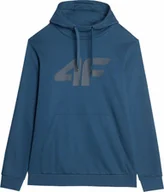 Bluzy męskie - 4f Bluza męska 4F Sportowa z kapturem Kangurka granat XXL - miniaturka - grafika 1