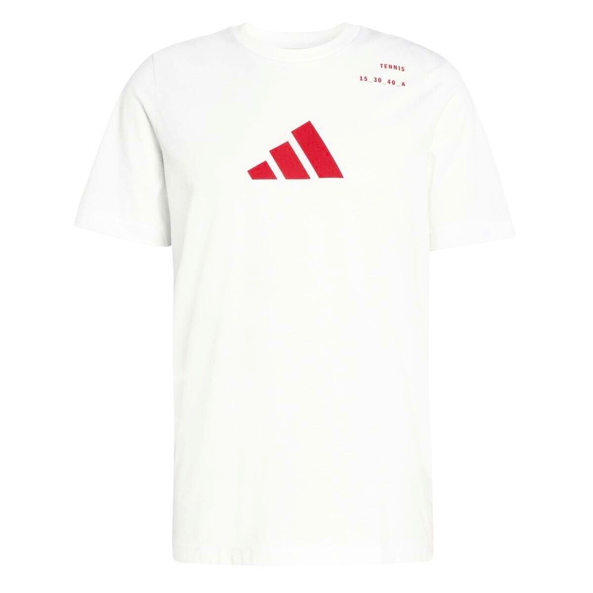 Koszulka męska adidas Tennis Category Graphic T-Shirt White/Pure Ruby S