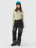 Spodnie sportowe damskie - Damskie spodnie snowboardowe 4F 4FWAW24TFTRF701 - czarne - miniaturka - grafika 1