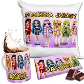 Czekolada - Zestaw RAINBOW HIGH Kubek + Poduszka + Czekolada + Imię Prezent Nadruk - miniaturka - grafika 1