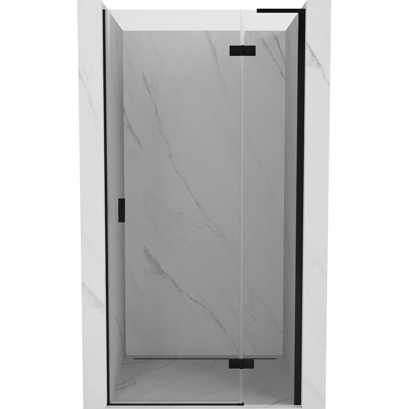 Mexen Mist-H L drzwi prysznicowe uchylne prawe 70 cm, transparent, czarne - 8A5L-070-000-70-00-P