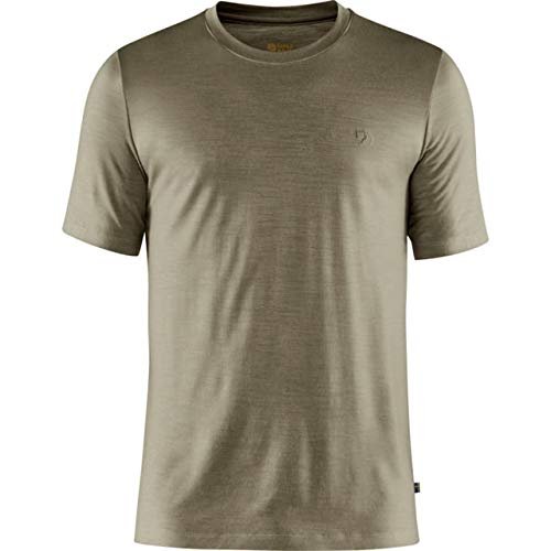 FJALLRAVEN Abisko Wool Ss M podkoszulek, oliwkowozielony jasno, XS