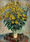 Plakaty - Galeria Plakatu, Plakat, Jerusalem Artichoke Flowers, Claude Monet, 70x100 cm - miniaturka - grafika 1