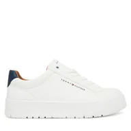Buty dla chłopców - Sneakersy Tommy Hilfiger Low Cut Lace Up Sneaker T3X9-34091-1355 D Biały - miniaturka - grafika 1