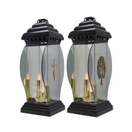 Lampiony i znicze - Znicz szklany Kapliczka Napoleon W3 39,5 cm mix - miniaturka - grafika 1