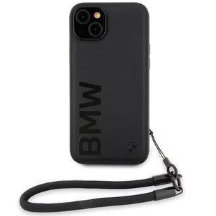 BMW BMHCP15S23RMRLK iPhone 15 / 14 / 13 6.1" czarny/black hardcase Signature Leather Wordmark Cord - Etui i futerały do telefonów - miniaturka - grafika 2