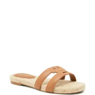 Klapki i japonki damskie - Tommy Hilfiger Skórzane klapki EMBOSS - miniaturka - grafika 1