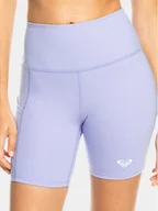 Legginsy - Roxy Legginsy Heart Biker Ndst ERJNS03435 Niebieski Slim Fit - miniaturka - grafika 1