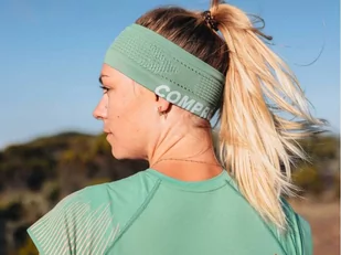 COMPRESSPORT Opaska na głowę HEADBAND ON/OFF v3 creme de menthe - Czapki i chusty sportowe męskie - miniaturka - grafika 4