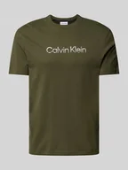 Koszulki męskie - T-shirt z nadrukiem z logo - miniaturka - grafika 1