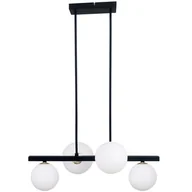 Lampy sufitowe - Candellux Lighting czarna lampa wisząca nad stół KAMA 34-01214 czarno-biały żyrandol nad stół do jadalni białe kule 34-01214 - miniaturka - grafika 1
