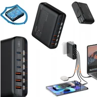 Ładowarki do telefonów - 6-PORTOWA ŁADOWARKA Z WYŚWIETLACZEM LCD STACJA ŁADUJĄCA TOTAL 140W - miniaturka - grafika 1