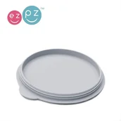 Zestawy naczyń dla dzieci - EZPZ Silikonowa pokrywka do miseczki Mini Bowl pastelowa szarość - miniaturka - grafika 1