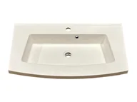 Umywalki - Umywalka wpuszczana w blat, prostokątna, biała, 82 x 48,5 cm - miniaturka - grafika 1