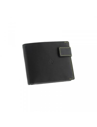ADAPELL Portfel Amer. 9,5 x 12 cm. Przycisk i Mon. Czarny, Czarny (Black), Talla única, Casual