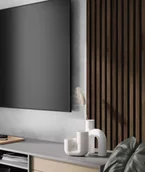 Panele ścienne i boazeria - 275x30x2,6 cm LD Panel akustyczny na grubym filcu (orzech klasyczny) - lamele ścienne i sufitowe 3D - miniaturka - grafika 1