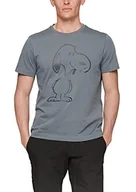 Koszulki męskie - s.Oliver T-shirt męski 130.10.105.12.130.2063358, Grey Placed Print, S - miniaturka - grafika 1