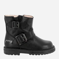 Buty dla dziewczynek - Jesienne botki dziecięce dla dziewczynki skórzane Primigi 6909711 33 Czarne (8050165595677) - miniaturka - grafika 1