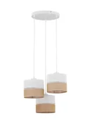 Lampy sufitowe - Lampa wisząca nad stół Linobianco, sufitowa, boho drewniana, do salonu - miniaturka - grafika 1