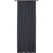 Zasłony - Zasłona z taśmą OXFORD 140 x 260 cm czarny - miniaturka - grafika 1