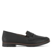 Mokasyny damskie - Mokasyny Rieker 45300-00 Czarny - miniaturka - grafika 1