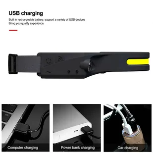 Latarka czołowa LED z czujnikiem ruchu IPX4 USB-C 1200 mAh - czarna - Latarki - miniaturka - grafika 16