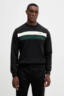 Lacoste bluza bawełniana męska kolor czarny gładka SH5498 - Bluzy męskie - miniaturka - grafika 1