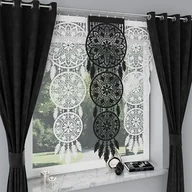 Zasłony - Panel żakardowy Alia 140 x 43 cm czarny - miniaturka - grafika 1