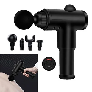 Aptel AG127G Pistolet do masażu 4 głowice new - Masażery - miniaturka - grafika 1