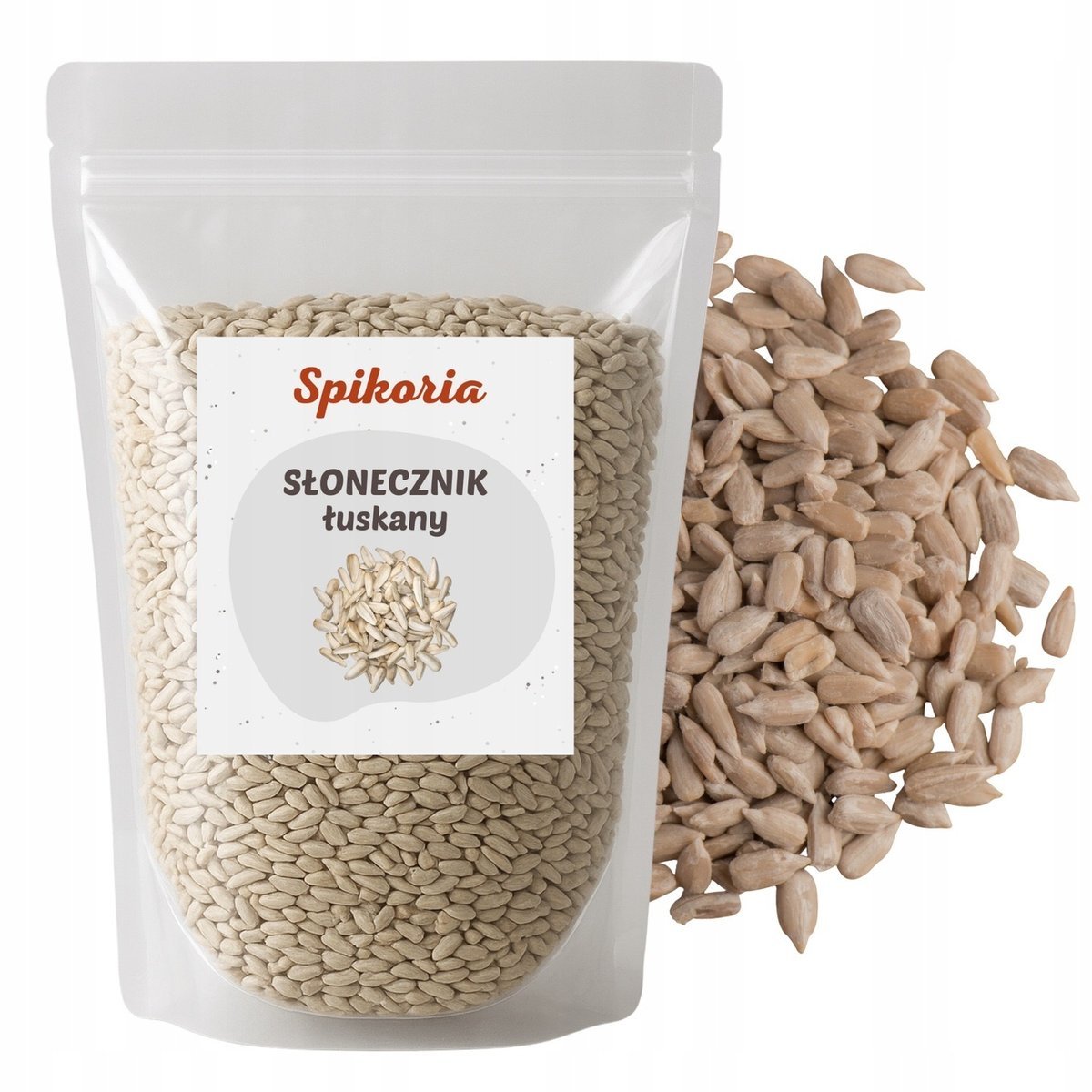 Słonecznik łuskany 500g naturalny ziarno premium świeży Spikoria