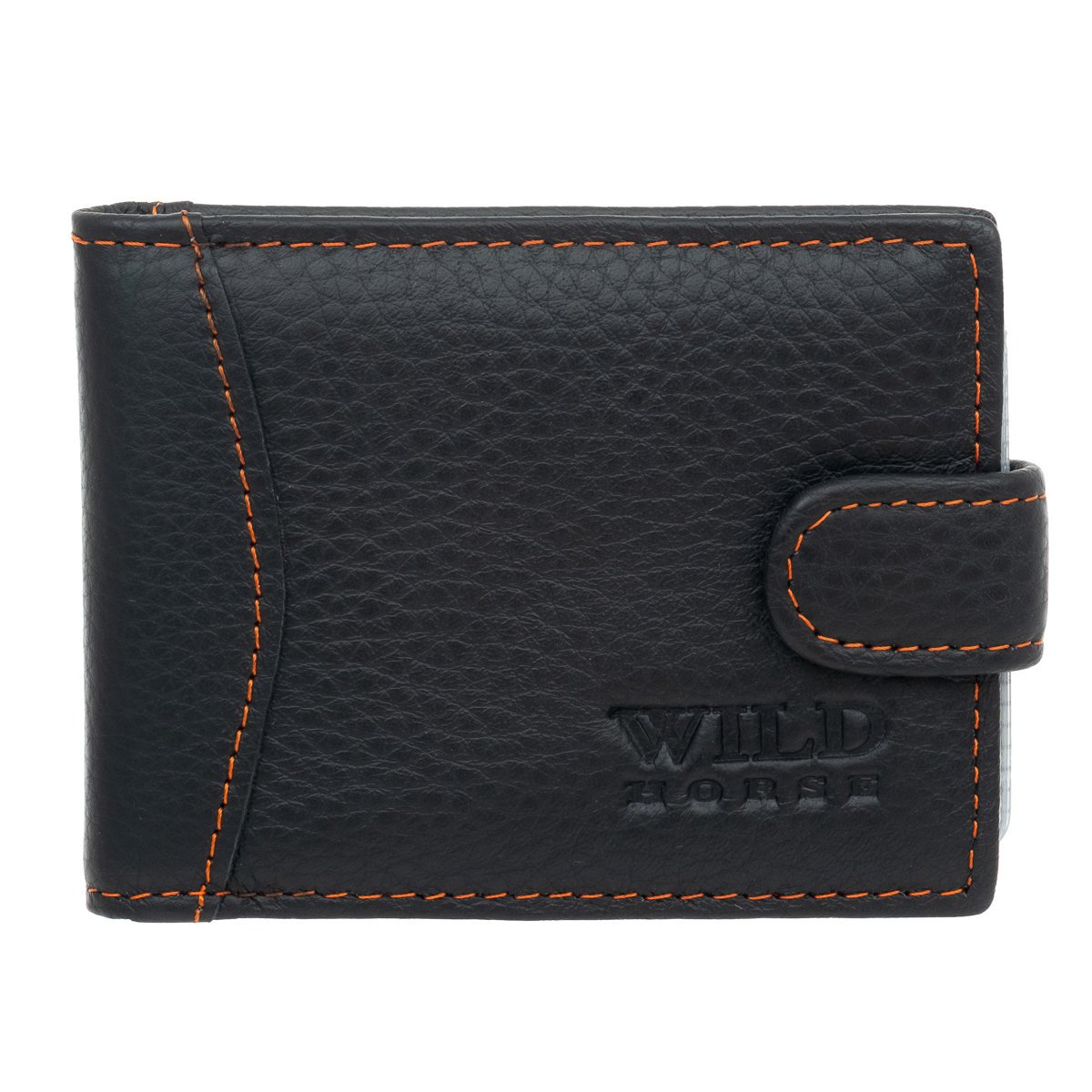 Etui na Karty Dokumenty Skórzane Wild Horse Czarne